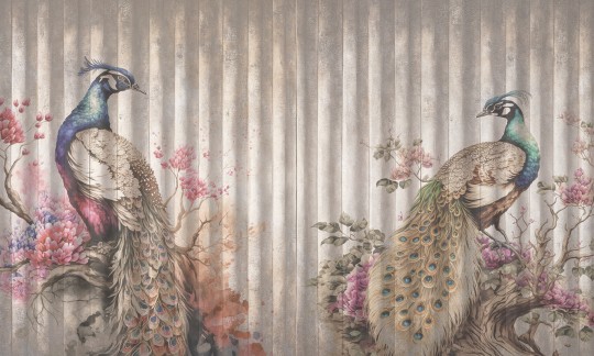 Rauv The First The Majesties 2 - mural w pawie i pasy