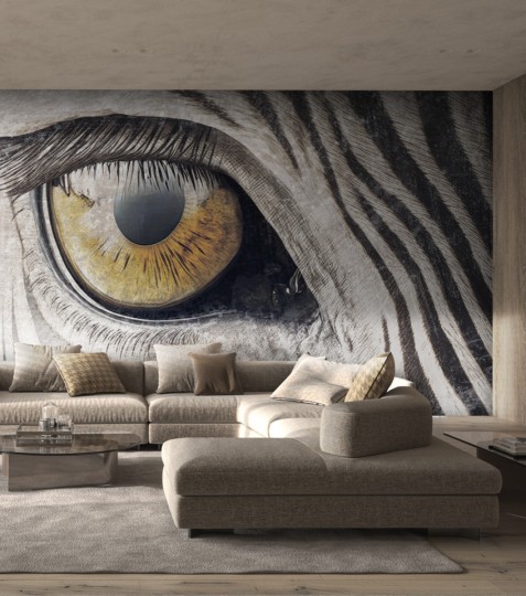 Rauv The First Zebra Gaze - mural w zebrę