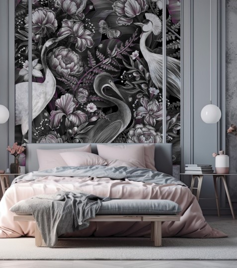 Rauv The First Garden Delights - mural w ptaki