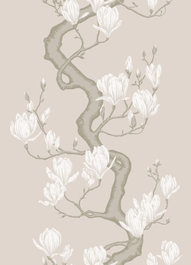Cole & Son 128/1003 Classics Collection Vol. II Magnolia Tree Soft Cream and Powder - tapeta z drzewem magnolii