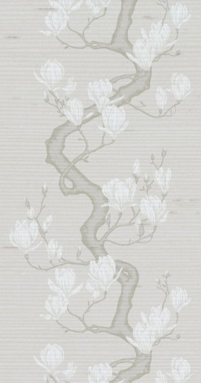 Cole & Son 128/1007S Classics Collection Vol. II Magnolia Tree Silk Soft Cream and Powder - tapeta jedwabna z drzewem magnolii