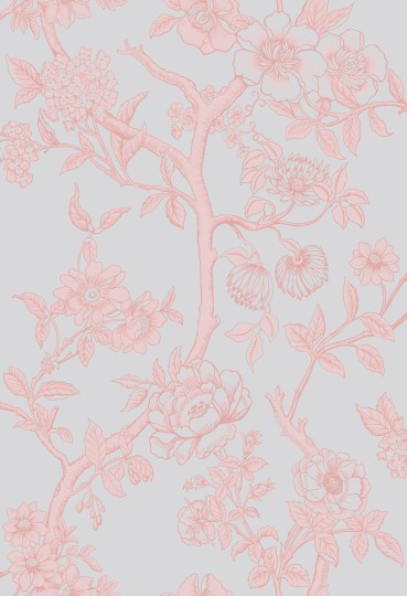 Cole & Son 128/2008 Classics Collection Vol. II Paradise Tree Pastel Blue and Soft Pink - tapeta roślinna
