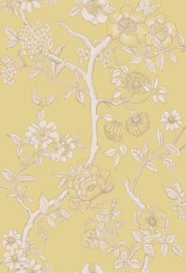 Cole & Son 128/2009 Classics Collection Vol. II Paradise Tree Buttercup Yellow and Cream - tapeta roślinna