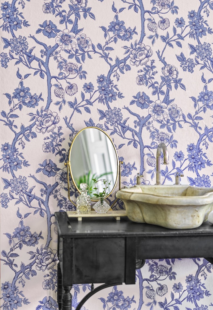 Cole & Son 128/2011 Classics Collection Vol. II Paradise Tree Tangerine and Hibiscus - tapeta roślinna