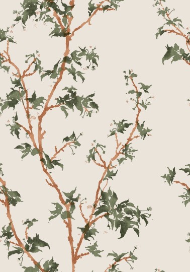 Cole & Son 128/3013 Classics Collection Vol. II Chinese Branch Leaf Green - tapeta w gałęzie