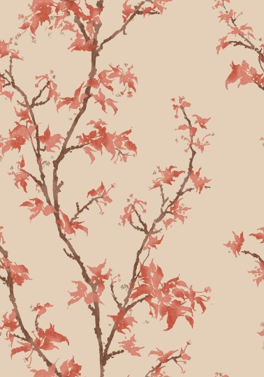 Cole & Son 128/3017 Classics Collection Vol. II Chinese Branch Ginger - tapeta w gałęzie