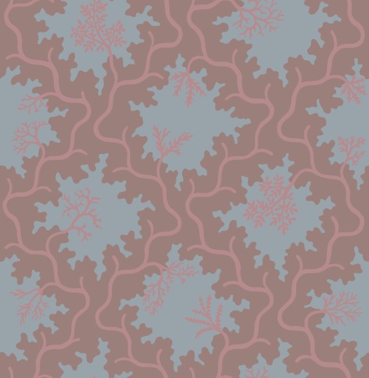 Cole & Son 128/4019 Classics Collection Vol. II Moss Trellis Steel and Rose - tapeta w abstrakcyjne gałęzie