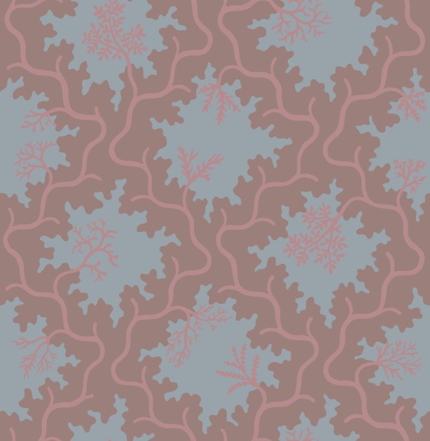 Cole & Son 128/4019 Classics Collection Vol. II Moss Trellis Steel and Rose - tapeta w abstrakcyjne gałęzie