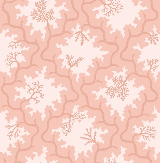 Cole & Son 128/4020 Classics Collection Vol. II Moss Trellis Soft Coral and Shell Pink - tapeta w abstrakcyjne gałęzie