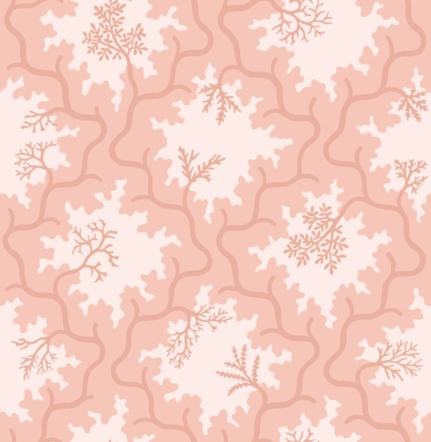 Cole & Son 128/4020 Classics Collection Vol. II Moss Trellis Soft Coral and Shell Pink - tapeta w abstrakcyjne gałęzie