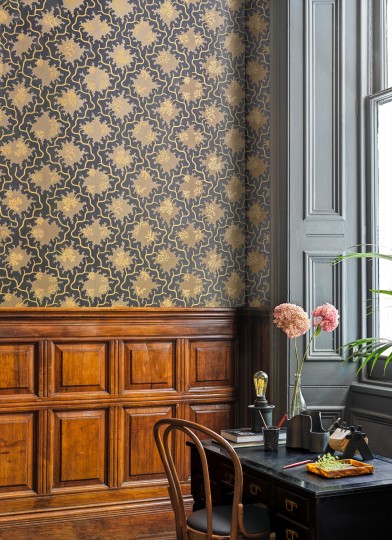 Cole & Son 128/4022 Classics Collection Vol. II Moss Trellis Matcha and Pistachio Green - tapeta w abstrakcyjne gałęzie