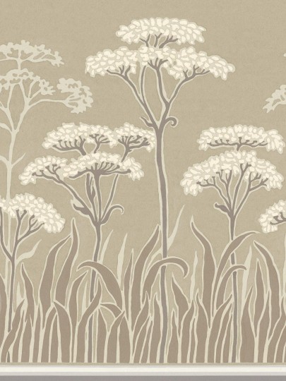Boras Tapeter 9693W Château Collection Achillée Art Nouveau Beige - mural w kwiaty krwawnika