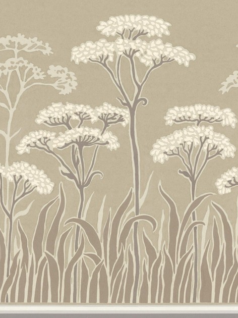 Boras Tapeter 9693W Château Collection Achillée Art Nouveau Beige - mural w kwiaty krwawnika