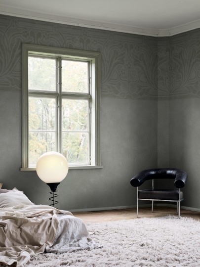 Boras Tapeter 9695W Château Collection Ornamento Green - mural w ornamenty z efektem patyny