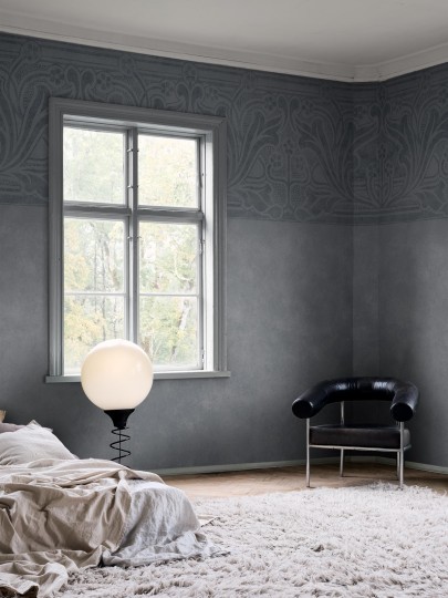 Boras Tapeter 9696W Château Collection Ornamento Blue - mural w ornamenty z efektem patyny