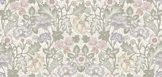 Boras Tapeter 9704W Château Collection Arts and Crafts Green - mural w stylizowane rośliny
