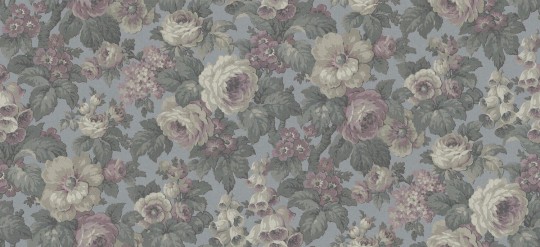 Boras Tapeter 9707W Château Collection Rose Magnifique Blue - mural w róże