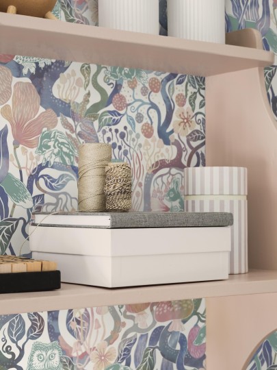 Boras Tapeter 8148 Fairyland Magic Woods Multi - tapeta dziecięca w leśne zwierzęta i drzewa