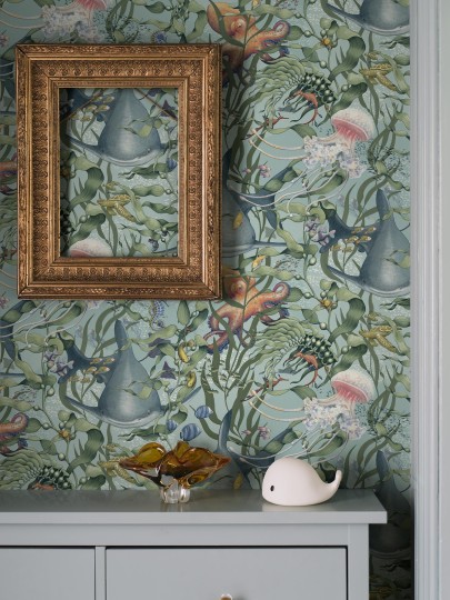 Boras Tapeter 8152 Fairyland Underwater Magic Turquoise - tapeta dziecięca w podwodny krajobraz