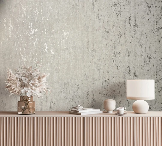 Marburg 35125 City Romance - tapeta imitująca beton z metalicznymi przetarciami