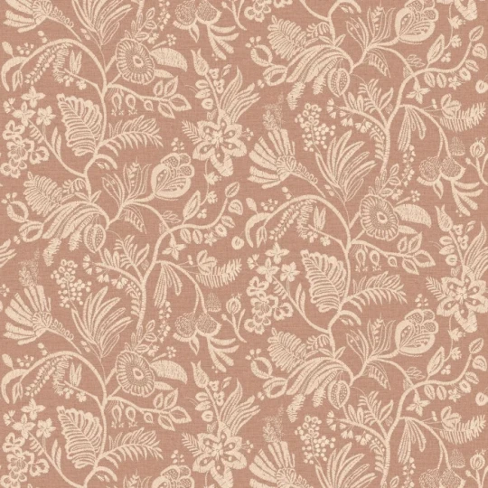 Casamance 76960610 Broderies Pastel Nude - tapeta imitująca haft w kwiaty