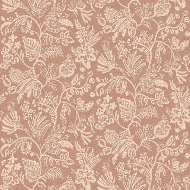 Casamance 76960610 Broderies Pastel Nude - tapeta imitująca haft w kwiaty