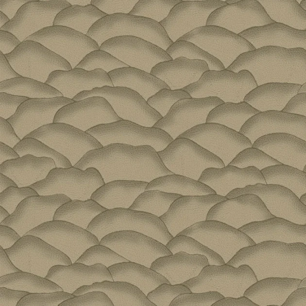 Casamance 76971630 Broderies Ondula Kaki - tapeta imitująca materiał