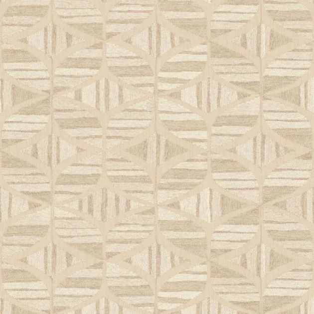 Casamance 76982140 Broderies Filandra Sable - tapeta w geometryczny wzór na tle imitującym haft