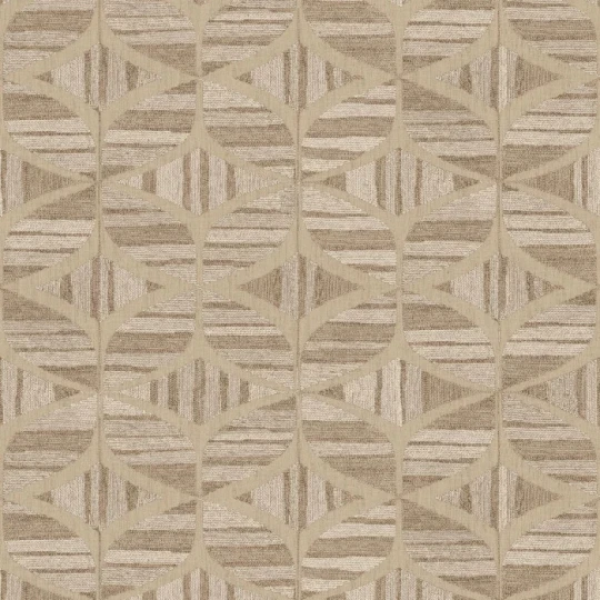 Casamance 76982446 Broderies Filandra Naturel - tapeta w geometryczny wzór na tle imitującym haft