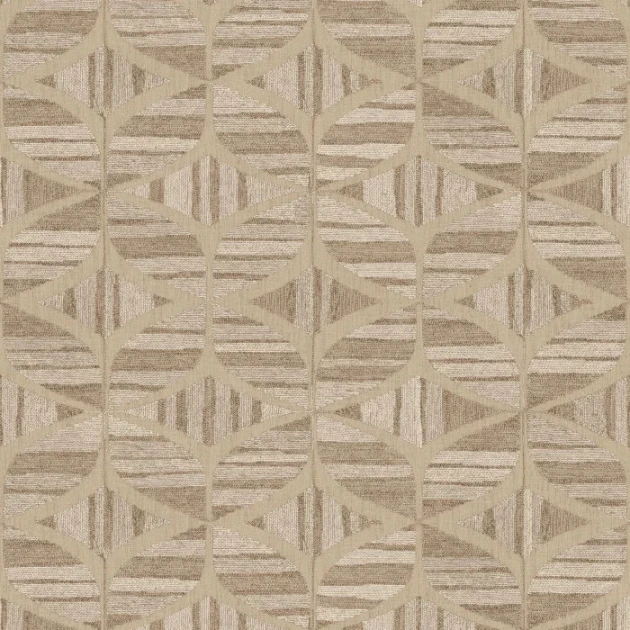 Casamance 76982446 Broderies Filandra Naturel - tapeta w geometryczny wzór na tle imitującym haft