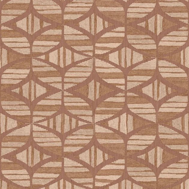 Casamance 76982752 Broderies Filandra Bois de rose - tapeta w geometryczny wzór na tle imitującym haft