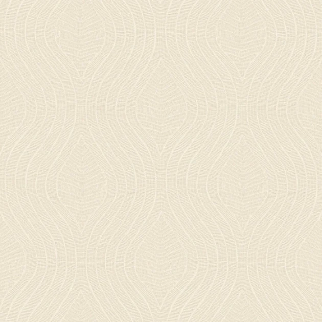 Casamance 76992956 Broderies Brodelia Ivoire - tapeta imitująca haft w fale