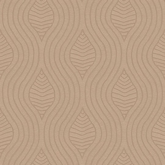 Casamance 76993364 Broderies Brodelia Praliné - tapeta imitująca haft w fale