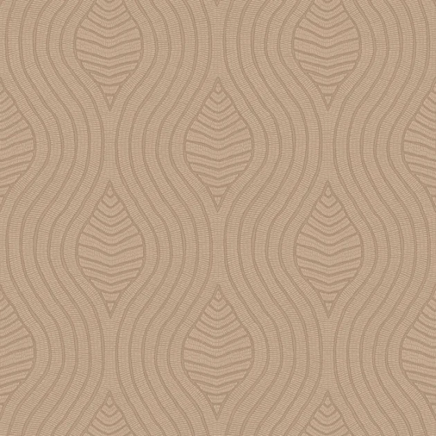 Casamance 76993364 Broderies Brodelia Praliné - tapeta imitująca haft w fale