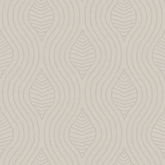 Casamance 76993466 Broderies Brodelia Grège - tapeta imitująca haft w fale