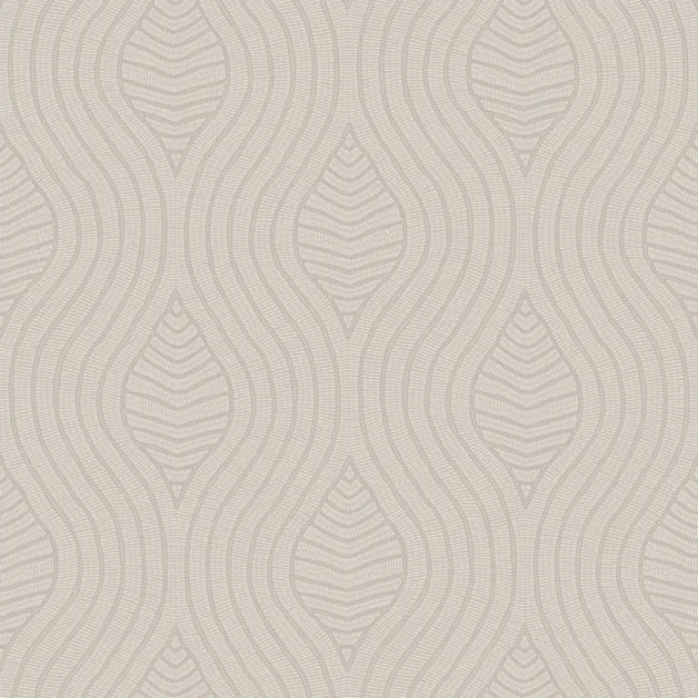Casamance 76993466 Broderies Brodelia Grège - tapeta imitująca haft w fale