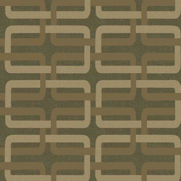 Casamance 76932956 Tressora Matjara Kaki/doré - tapeta w geometryczny wzór na strukturalnym tle