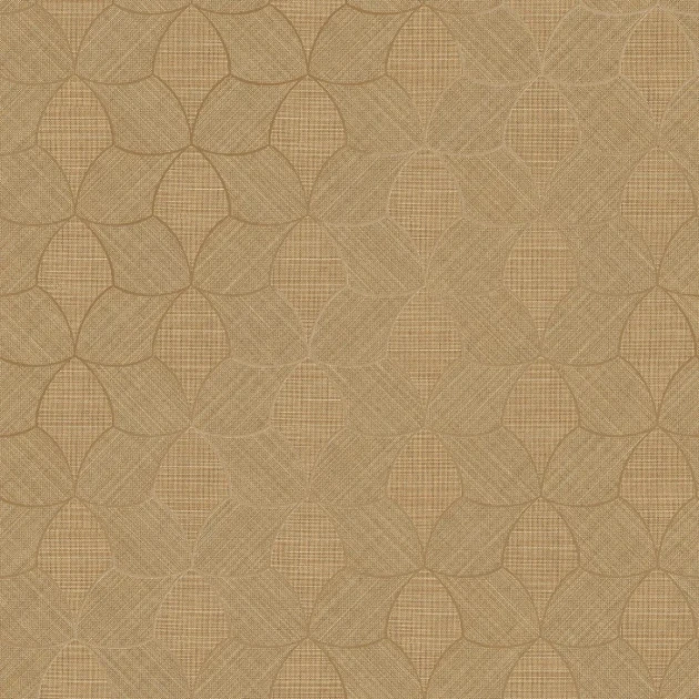 Casamance 76943466 Tressora Tressana Camel/doré - tapeta imitująca naturalny splot z metalicznymi akcentami