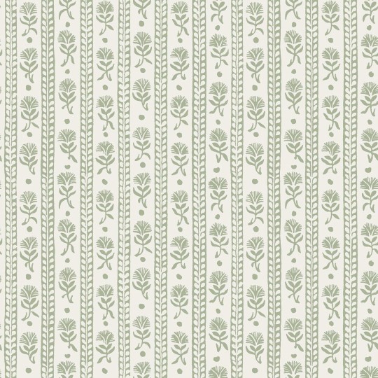 Boras Tapeter 8051 Anno II Nejlikerand Green - tapeta w roślinne paski