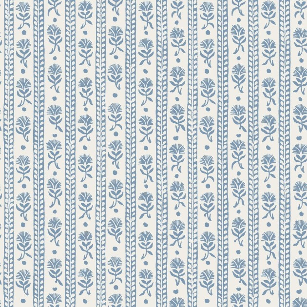 Boras Tapeter 8052 Anno II Nejlikerand Blue - tapeta w roślinne paski