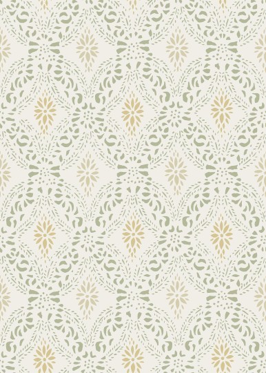 Boras Tapeter 8056 Anno II Kvarnholmen Green - tapeta w koronkowy motyw roślinny