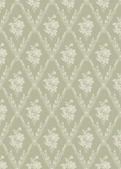 Boras Tapeter 8059 Anno II Västigårn Green - tapeta w roślinne ornamenty