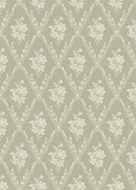 Boras Tapeter 8059 Anno II Västigårn Green - tapeta w roślinne ornamenty