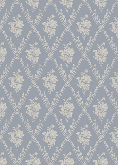 Boras Tapeter 8060 Anno II Västigårn Blue - tapeta w roślinne ornamenty
