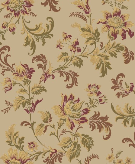 Boras Tapeter 8065 Anno II Elvira Beige - tapeta w kwiaty