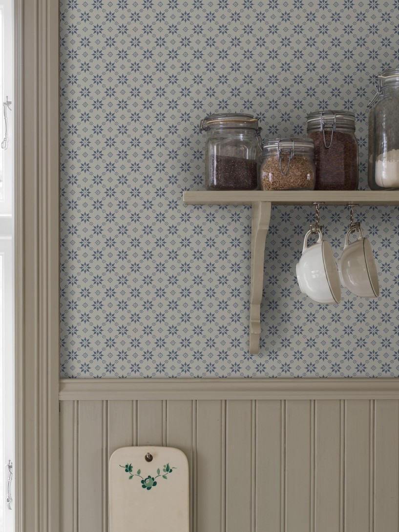 Boras Tapeter 8067 Anno II Stella Blue - tapeta w gwiazdki