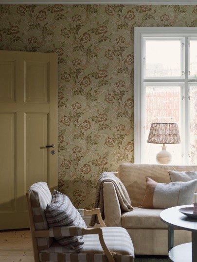 Boras Tapeter 8069 Anno II Göteborg Red - tapeta w maki