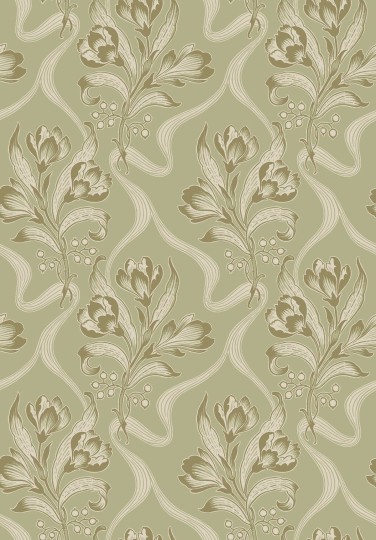 Boras Tapeter 8071 Anno II Jugendbukett Green - tapeta w kwiaty