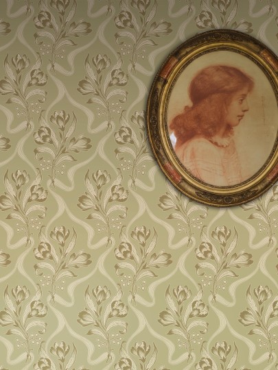 Boras Tapeter 8071 Anno II Jugendbukett Green - tapeta w kwiaty