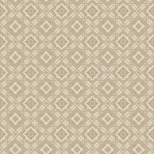 Boras Tapeter 8073 Anno II Friedrich Beige - tapeta w geometryczny wzór roślinny